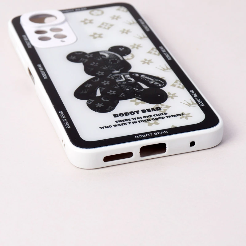 قاب پشت گلسی Robot Bear محافظ لنزدار Xiaomi Redmi Note 11 / 11s