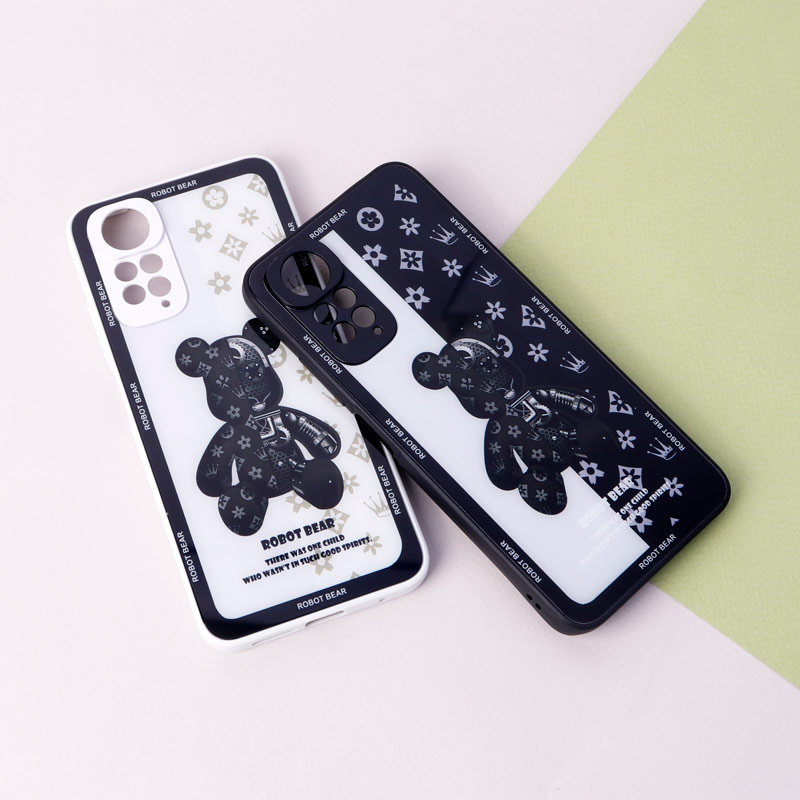 قاب پشت گلسی Robot Bear محافظ لنزدار Xiaomi Redmi Note 11 / 11s