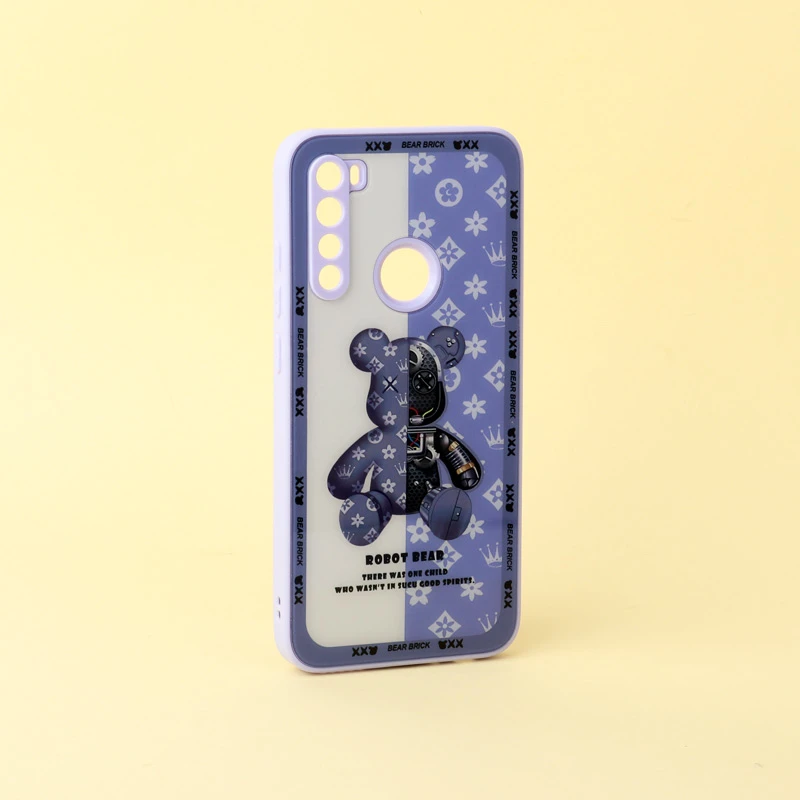 قاب پشت گلسی Robot Bear محافظ لنزدار Xiaomi Redmi Note 8