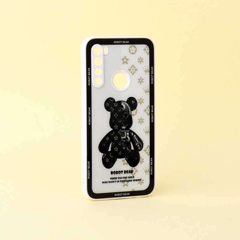 قاب پشت گلسی Robot Bear محافظ لنزدار Xiaomi Redmi Note 8