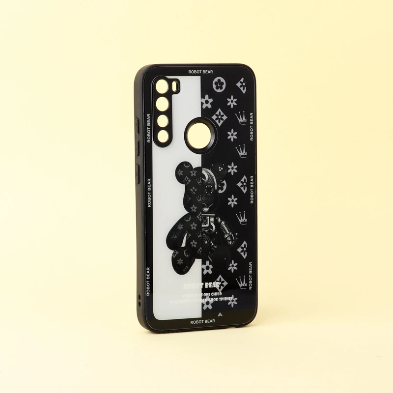 قاب پشت گلسی Robot Bear محافظ لنزدار Xiaomi Redmi Note 8