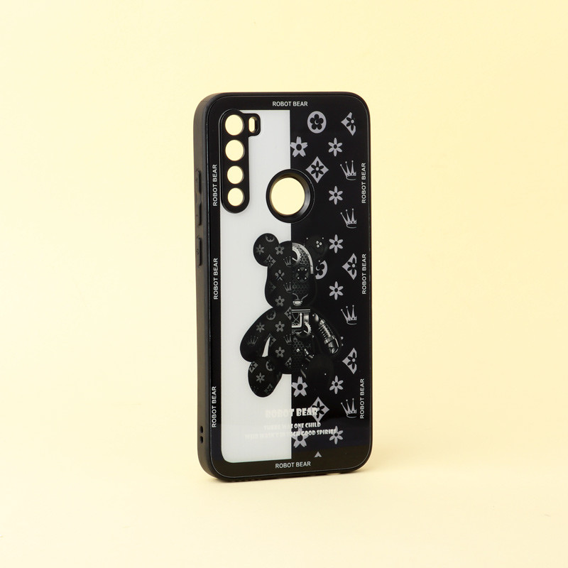 قاب پشت گلسی Robot Bear محافظ لنزدار Xiaomi Redmi Note 8