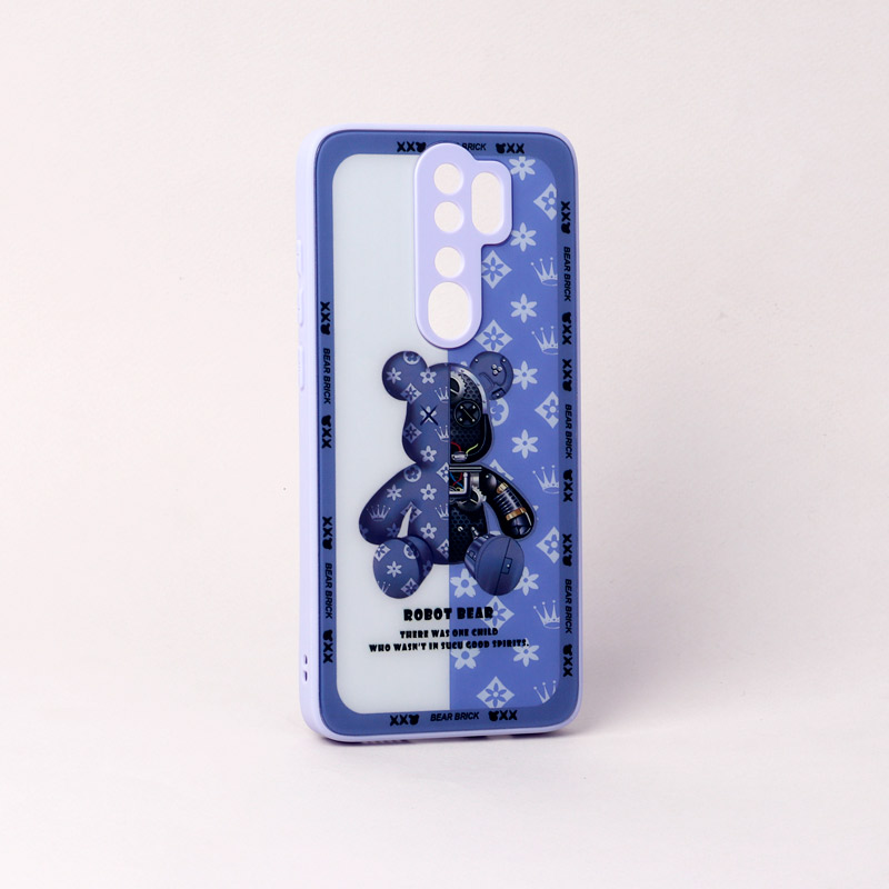 قاب پشت گلسی Robot Bear محافظ لنزدار Xiaomi Redmi Note 8 Pro