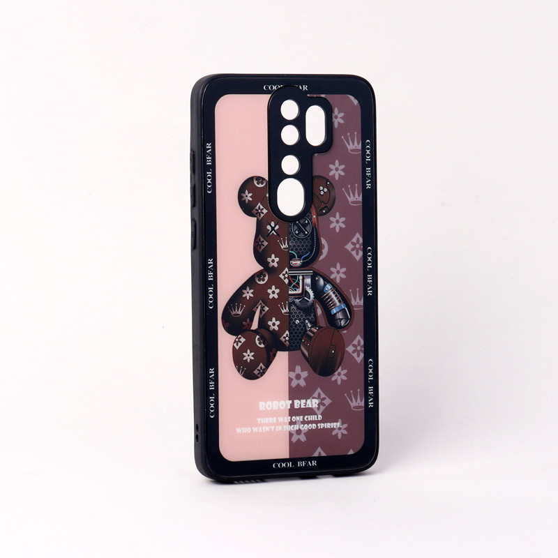 قاب پشت گلسی Robot Bear محافظ لنزدار Xiaomi Redmi Note 8 Pro