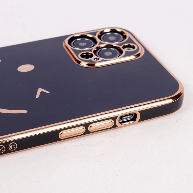قاب براق My Case Smile محافظ لنزدار iPhone 12 Pro Max مشکی