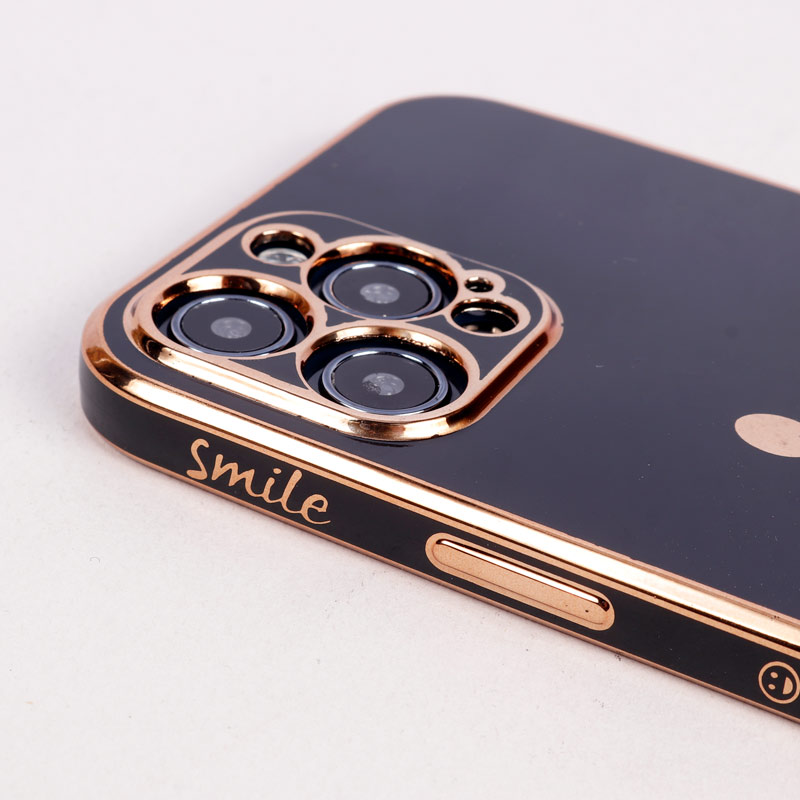 قاب براق My Case Smile محافظ لنزدار iPhone 12 Pro Max مشکی