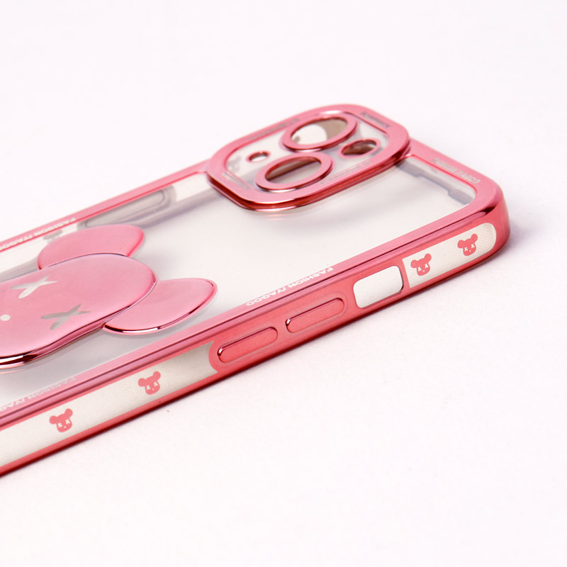 قاب ژله ای براق طرح Bearbrick محافظ لنزدار iPhone 13