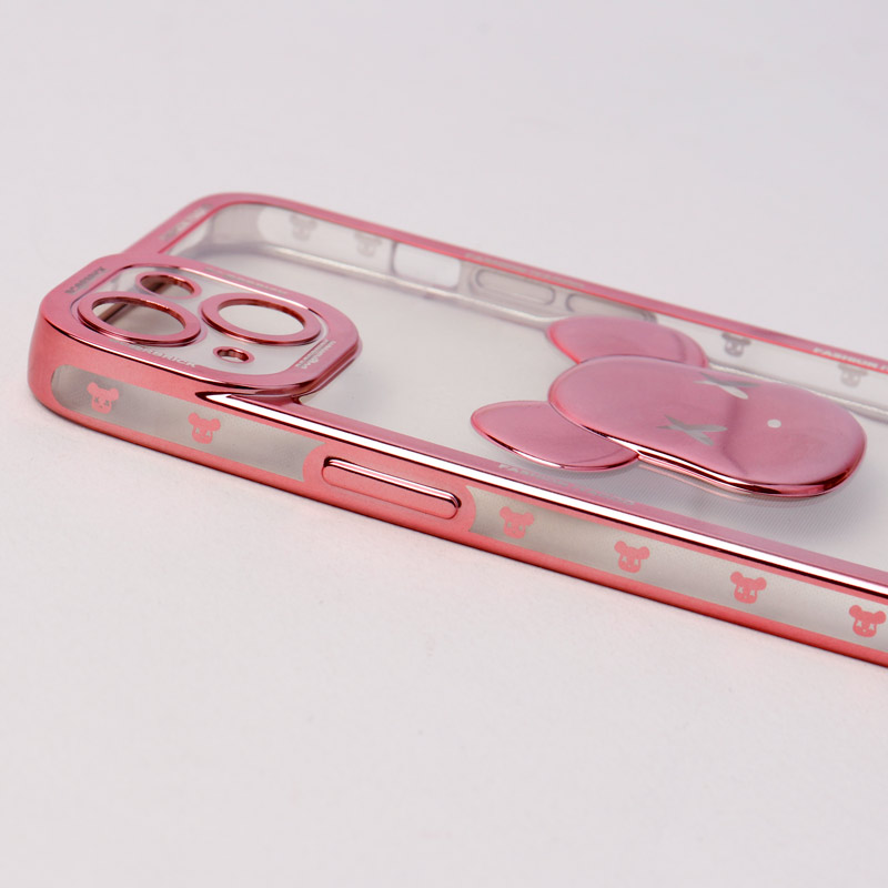 قاب ژله ای براق طرح Bearbrick محافظ لنزدار iPhone 13