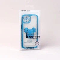 قاب ژله ای براق طرح Bearbrick محافظ لنزدار iPhone 13