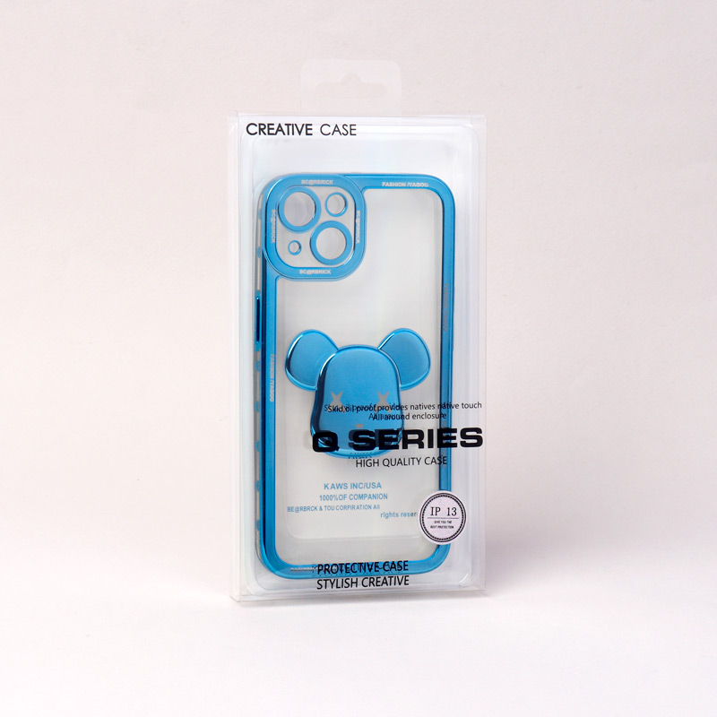 قاب ژله ای براق طرح Bearbrick محافظ لنزدار iPhone 13