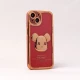 قاب ژله ای براق طرح Bearbrick محافظ لنزدار iPhone 13