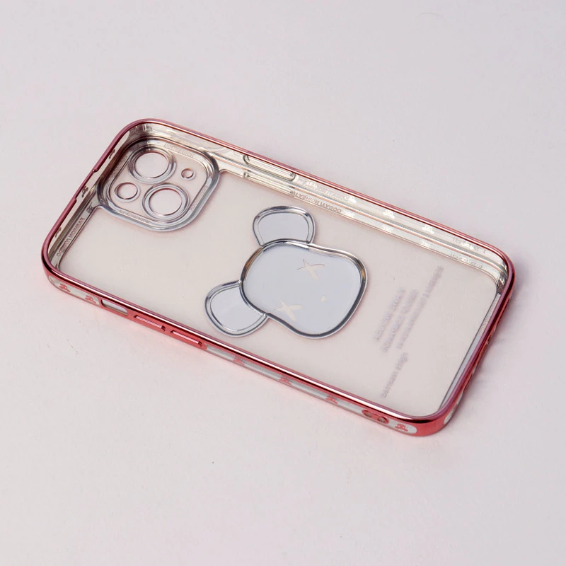 قاب ژله ای براق طرح Bearbrick محافظ لنزدار iPhone 13