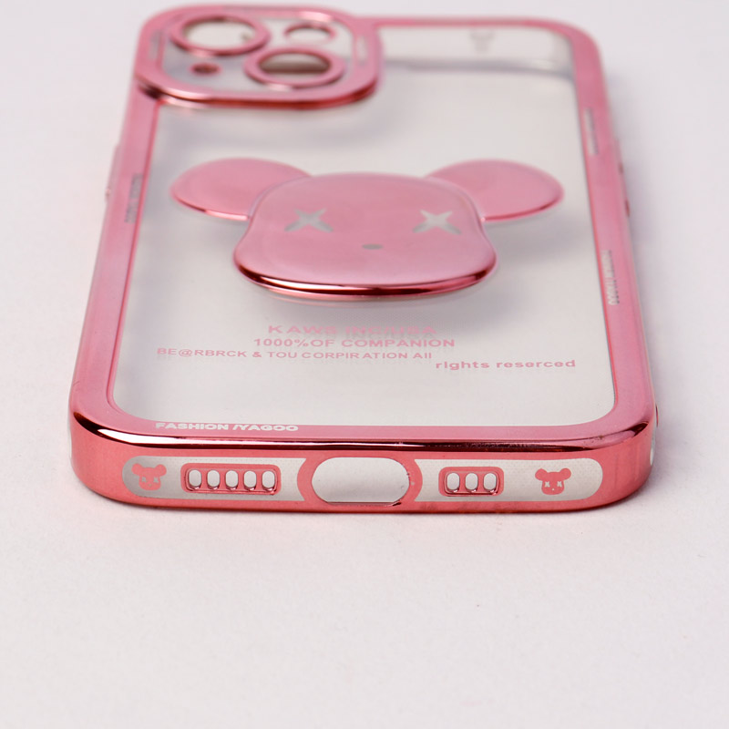 قاب ژله ای براق طرح Bearbrick محافظ لنزدار iPhone 13