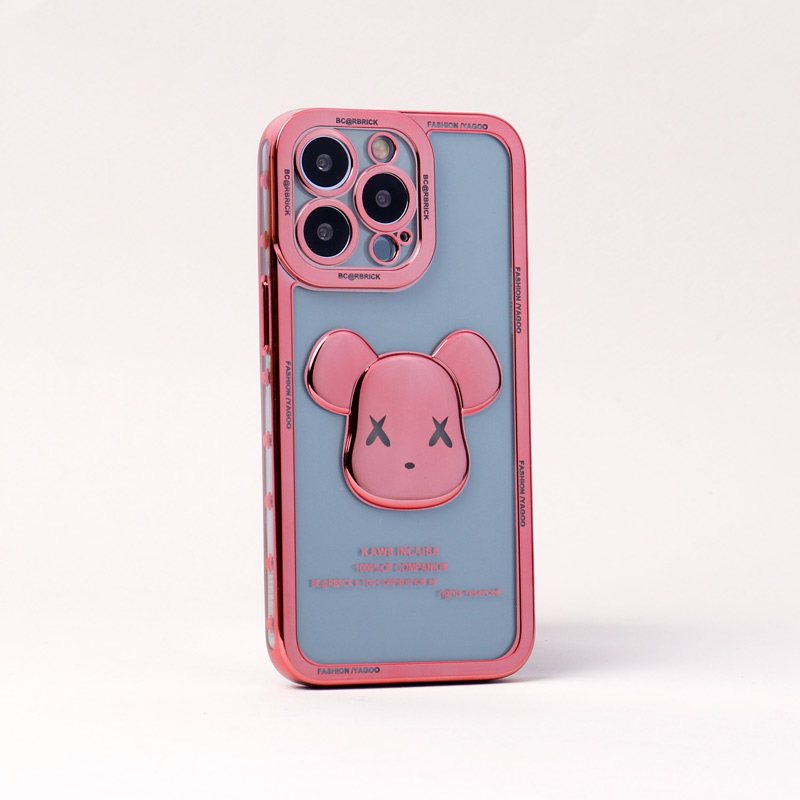 قاب ژله ای براق طرح Bearbrick محافظ لنزدار iPhone 13 Pro