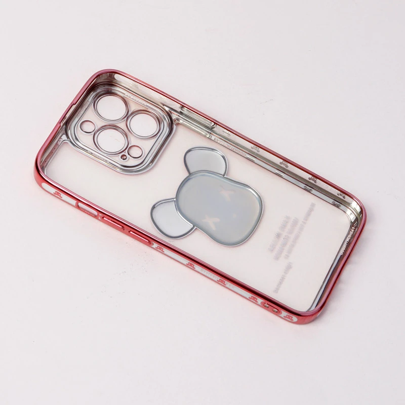 قاب ژله ای براق طرح Bearbrick محافظ لنزدار iPhone 13 Pro