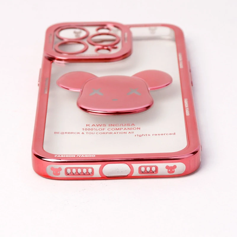 قاب ژله ای براق طرح Bearbrick محافظ لنزدار iPhone 13 Pro
