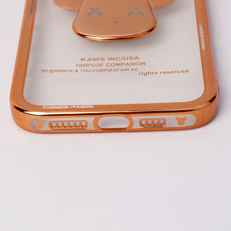 قاب ژله ای براق طرح Bearbrick محافظ لنزدار iPhone 13 Pro Max