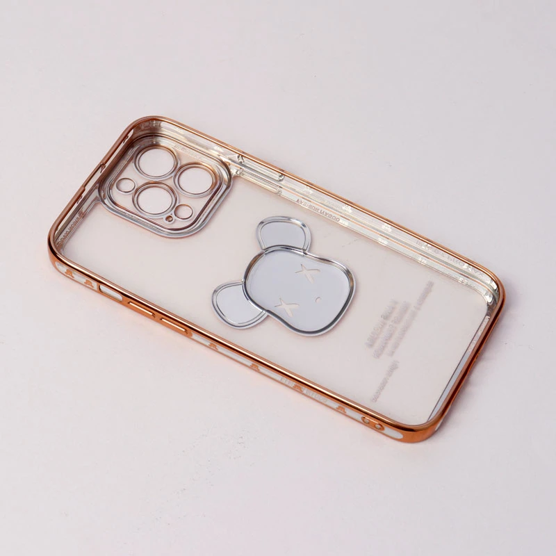 قاب ژله ای براق طرح Bearbrick محافظ لنزدار iPhone 13 Pro Max