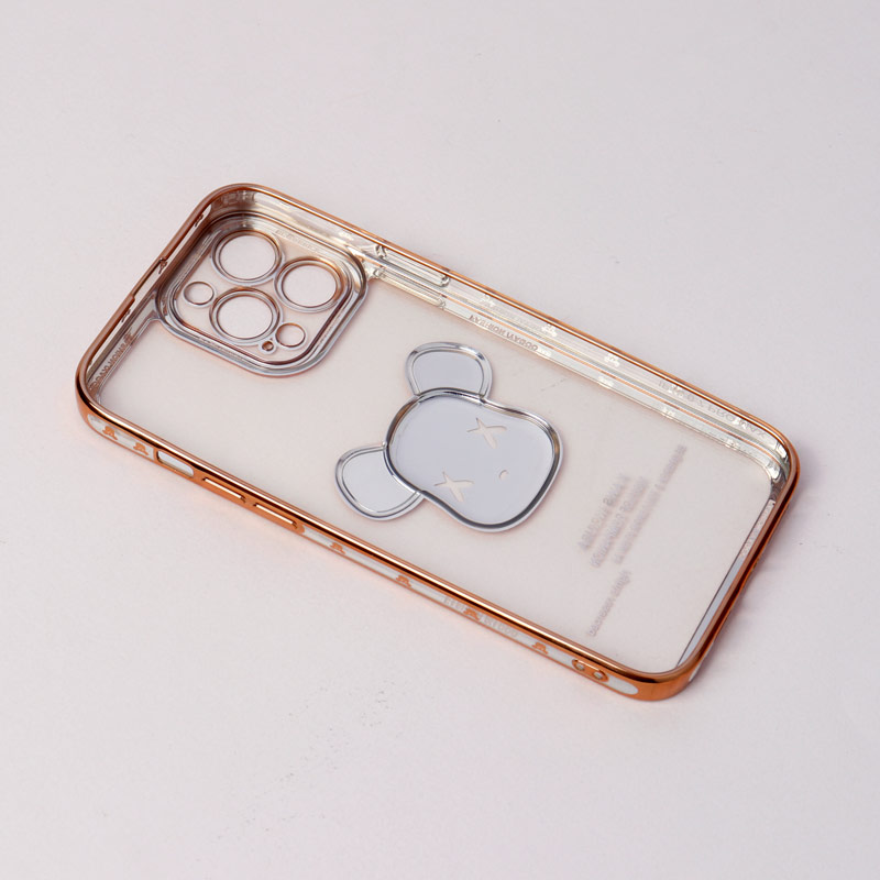 قاب ژله ای براق طرح Bearbrick محافظ لنزدار iPhone 13 Pro Max