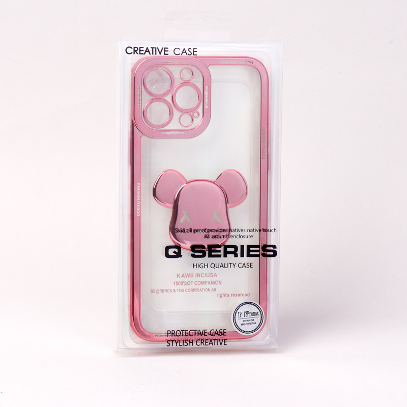 قاب ژله ای براق طرح Bearbrick محافظ لنزدار iPhone 13 Pro Max
