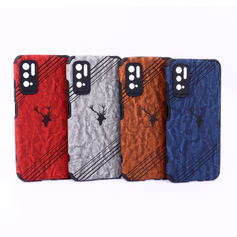 قاب ساده سیلیکونی چرمی محافظ لنزدار Xiaomi Poco M3 Pro