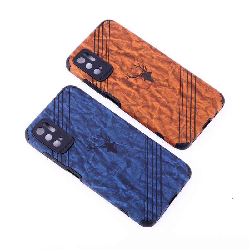 قاب ساده سیلیکونی چرمی محافظ لنزدار Xiaomi Poco M3 Pro