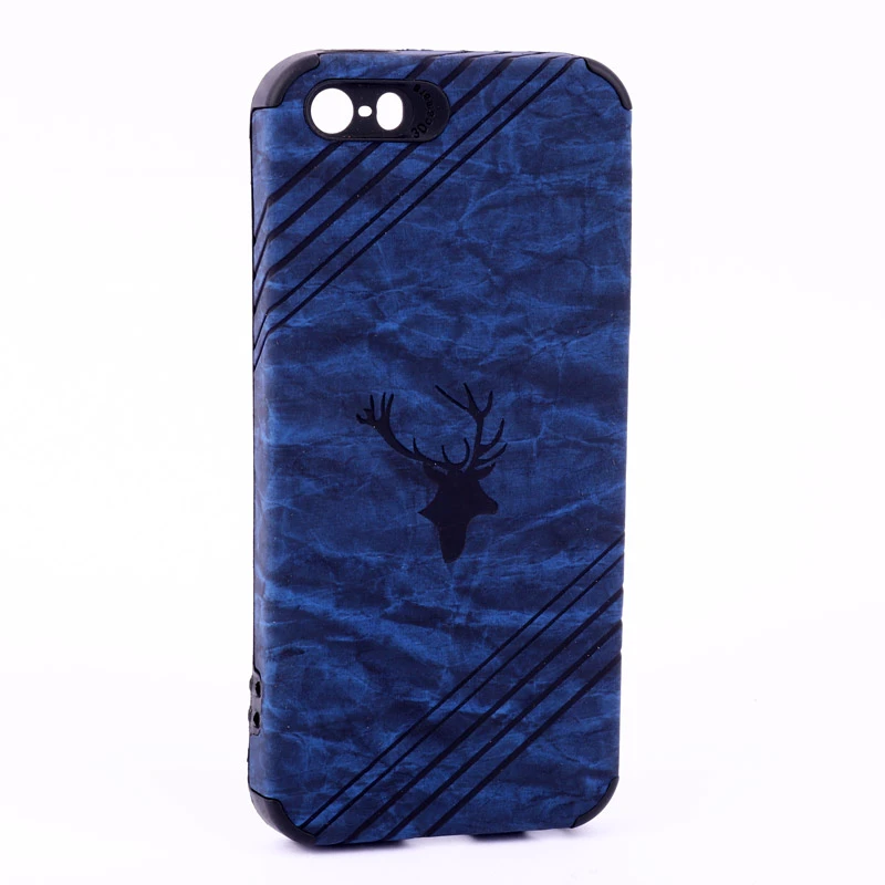 قاب ساده سیلیکونی چرمی گوزنی محافظ لنزدار iPhone 5 / 5s