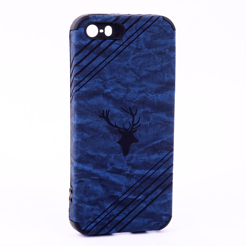 قاب ساده سیلیکونی چرمی گوزنی محافظ لنزدار iPhone 5 / 5s