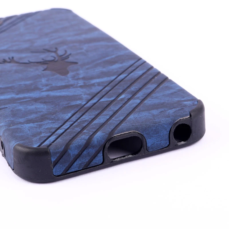 قاب ساده سیلیکونی چرمی گوزنی محافظ لنزدار iPhone 5 / 5s