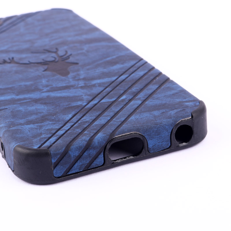قاب ساده سیلیکونی چرمی گوزنی محافظ لنزدار iPhone 5 / 5s