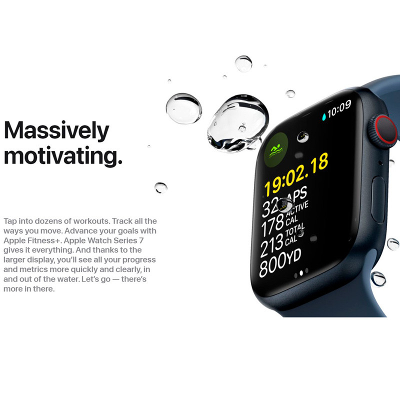 ساعت هوشمند اپل سری 7 Apple Watch 41mm Aluminum Case Silicone Band GPS + Cellular
