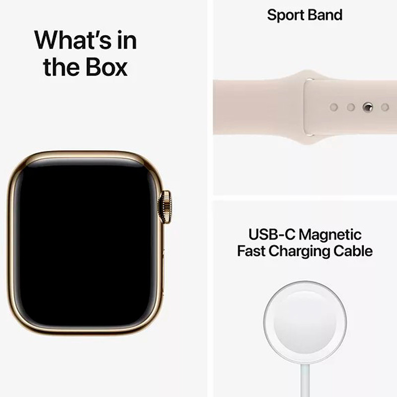ساعت هوشمند اپل سری 8 Apple Watch 41mm Aluminum Case Silicone Band GPS + Cellular