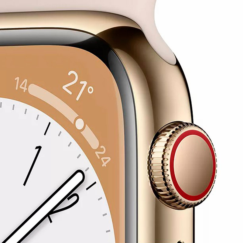 ساعت هوشمند اپل سری 8 Apple Watch 41mm Aluminum Case Silicone Band GPS + Cellular