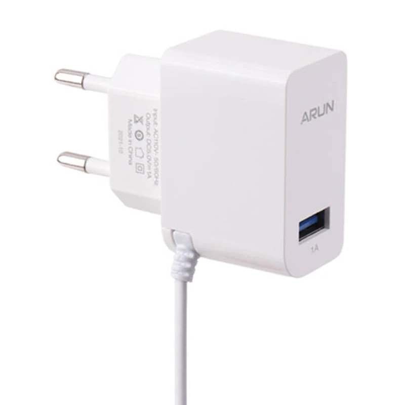 شارژر دیواری سیم وصل 5 وات آران U1001 1A