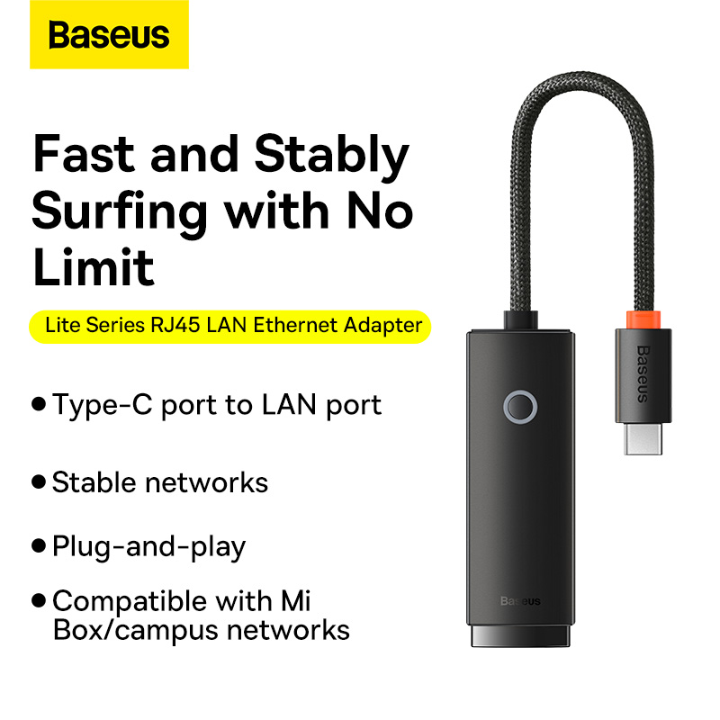 تبدیل Type-C به LAN باسئوس Lite Series WKQX00020