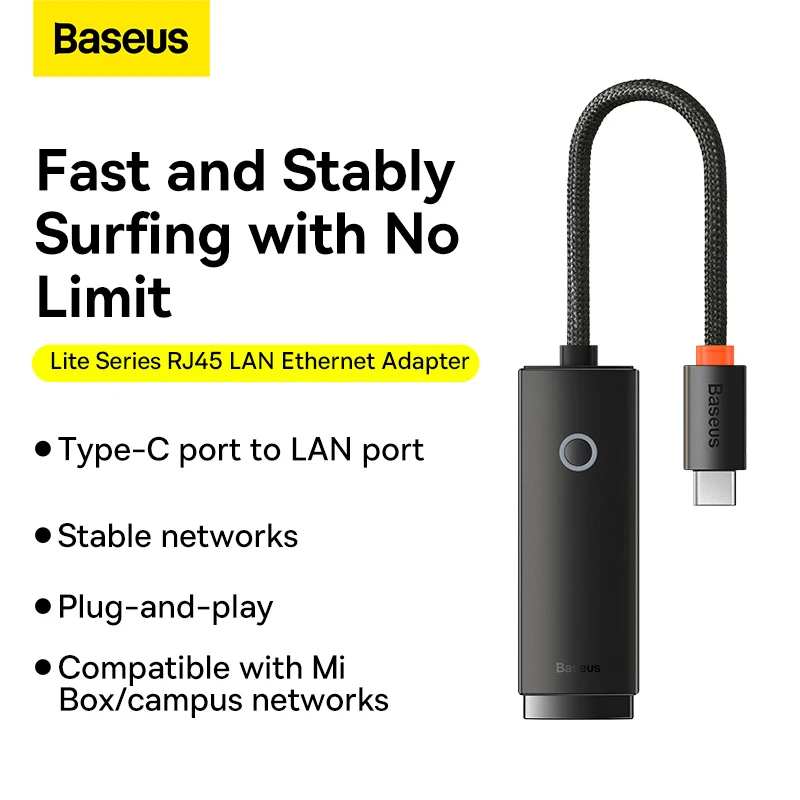 تبدیل Type-C به LAN باسئوس Lite Series WKQX00020
