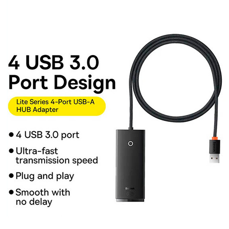 هاب 5 پورت USB3.0 باسئوس Lite Series WKQX03010