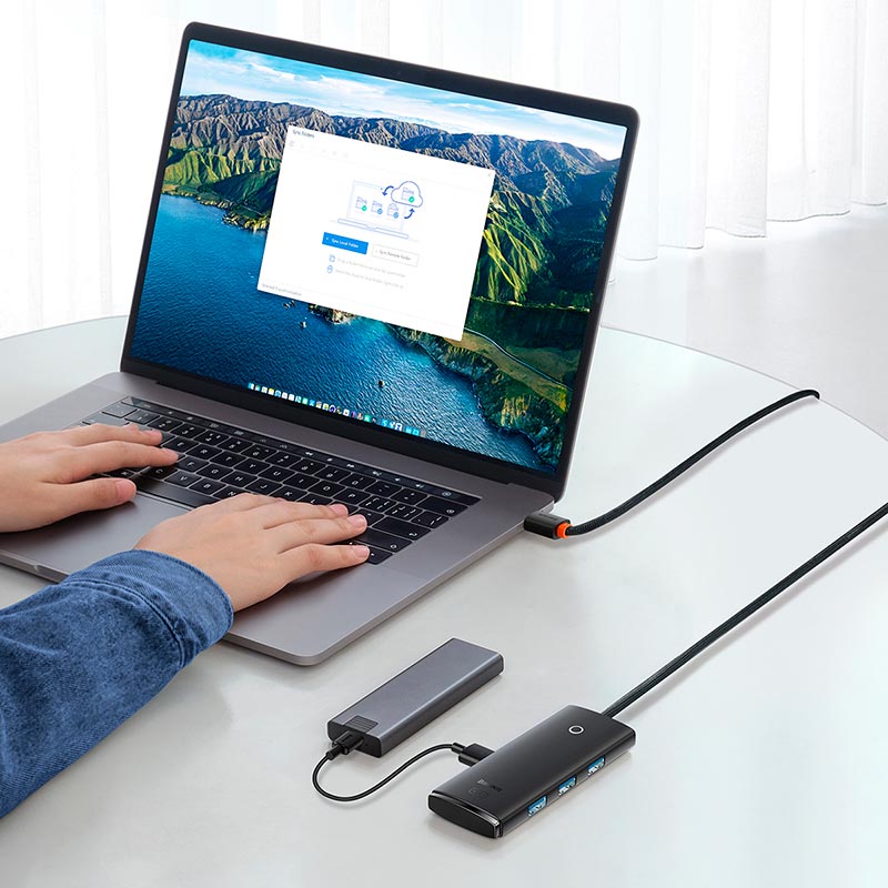 هاب 5 پورت USB3.0 باسئوس Lite Series WKQX03010