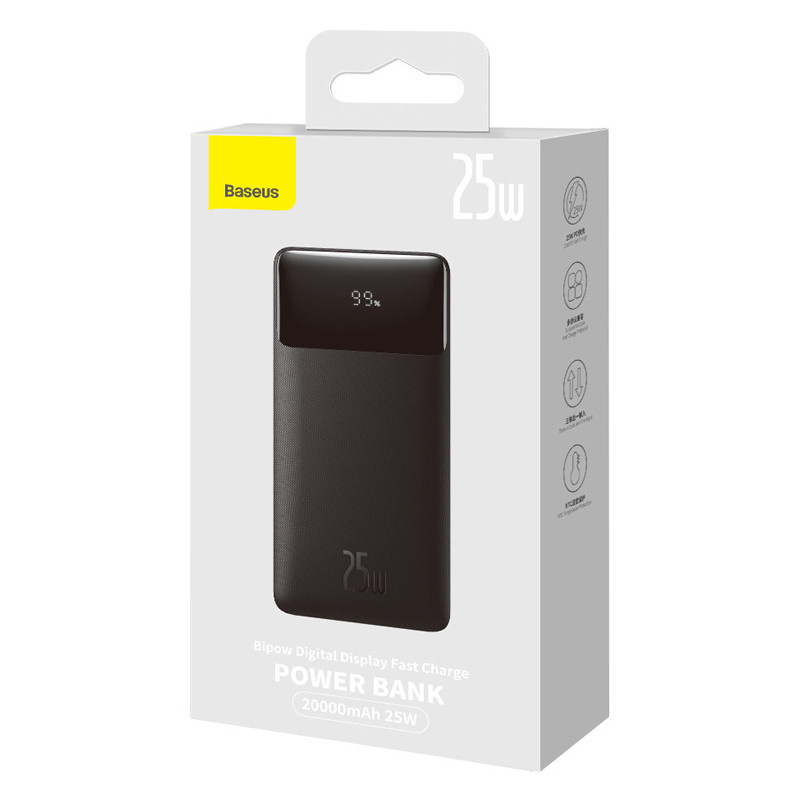 پاور بانک فست شارژ 20000 باسئوس Baseus Bipow PPBD25K QC3.0 PD 25W