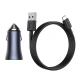 شارژر فندکی فست شارژ Baseus TZCCJD-A0G 3A QC 40W + کابل تایپ سی