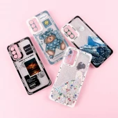 قاب فانتزی دور رنگی اکلیلی محافظ لنزدار Samsung Galaxy A52 / A52s