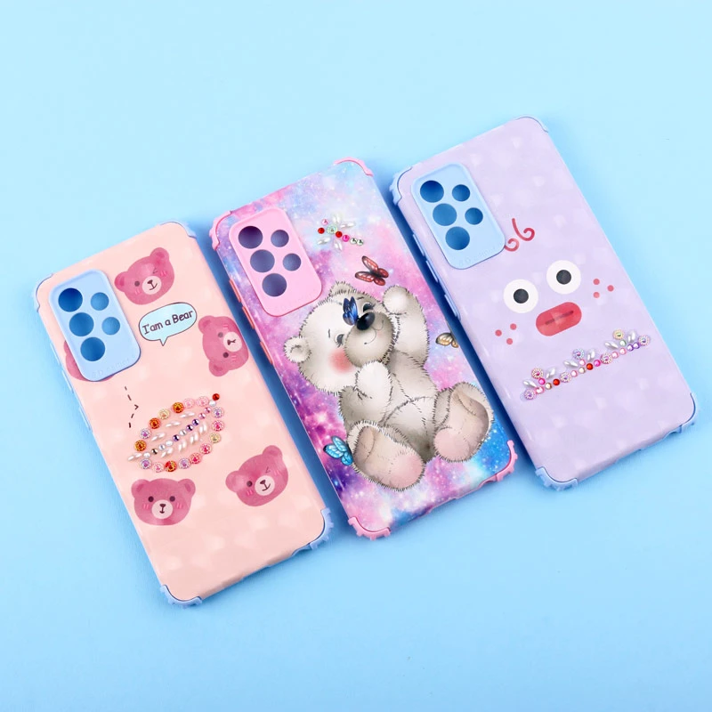 قاب فانتزی نگین دار کپسولی محافظ لنزدار Samsung Galaxy A52 / A52s