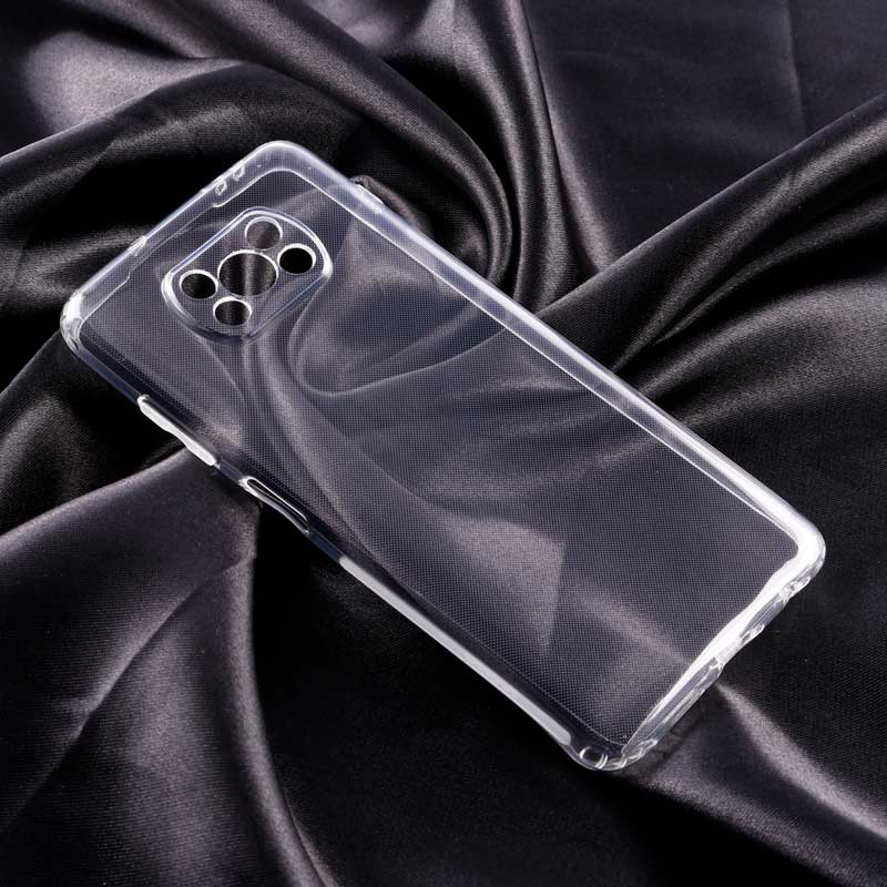 قاب ژله ای ساده بی رنگ محافظ لنزدار Xiaomi Poco X3