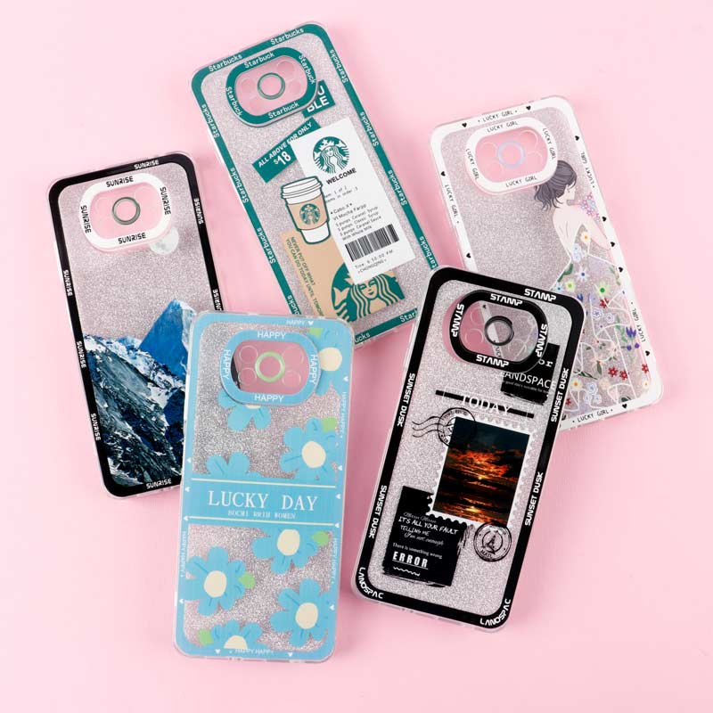 قاب فانتزی دور رنگی اکلیلی محافظ لنزدار Xiaomi Poco X3