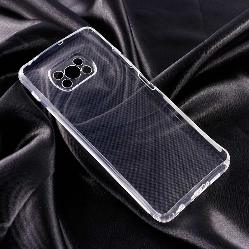 قاب ژله ای ساده بی رنگ محافظ لنزدار Xiaomi Poco X3