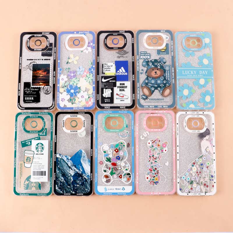 قاب فانتزی دور رنگی اکلیلی محافظ لنزدار Xiaomi Poco X3