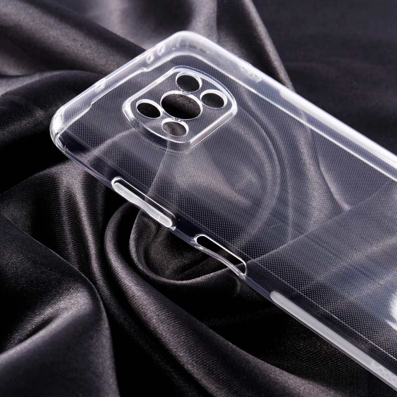قاب ژله ای ساده بی رنگ محافظ لنزدار Xiaomi Poco X3