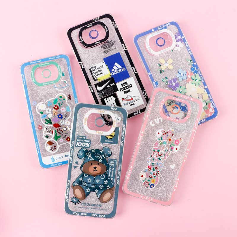 قاب فانتزی دور رنگی اکلیلی محافظ لنزدار Xiaomi Poco X3