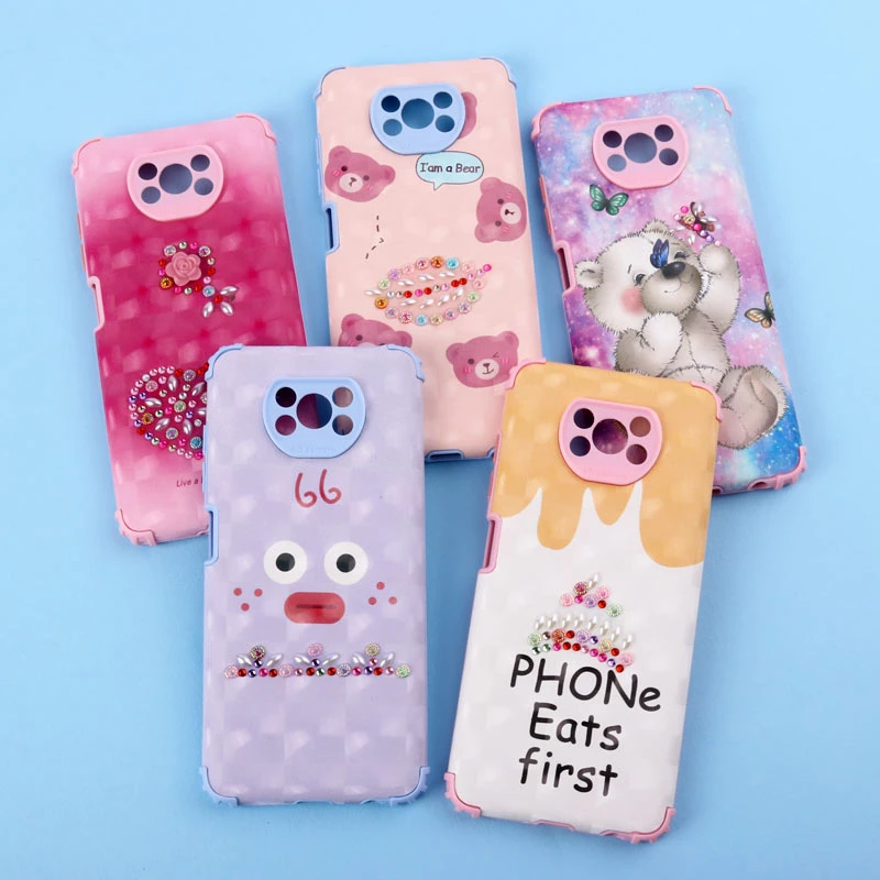 قاب فانتزی نگین دار کپسولی محافظ لنزدار Xiaomi Poco X3 Pro