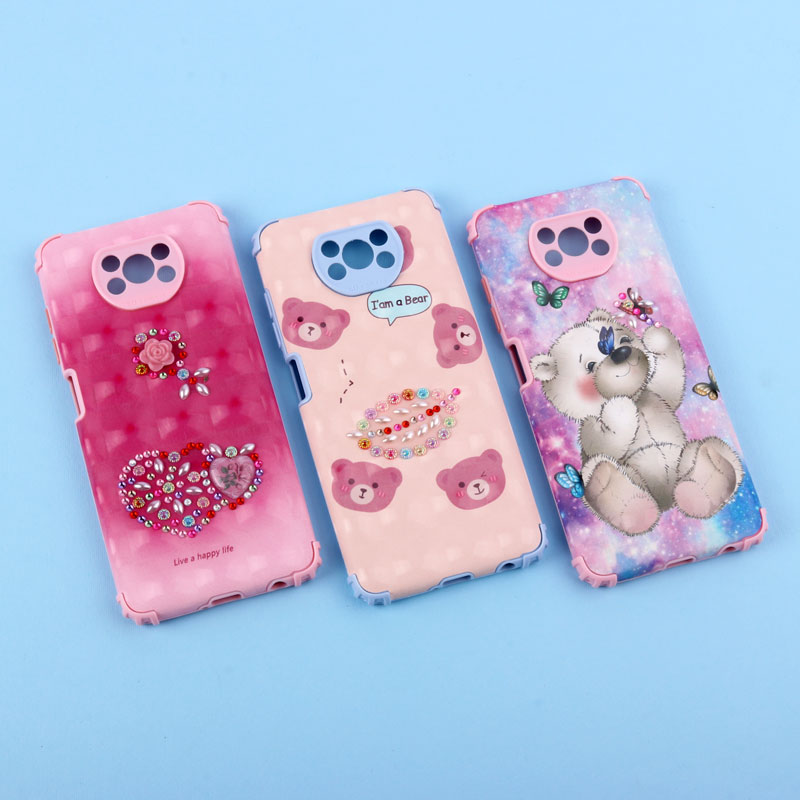 قاب فانتزی نگین دار کپسولی محافظ لنزدار Xiaomi Poco X3 Pro